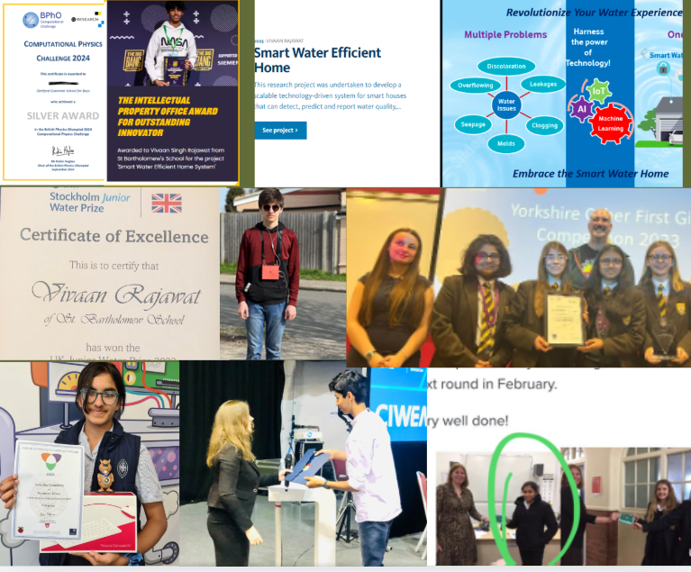 Student winners, certificates, awards and competition achievements